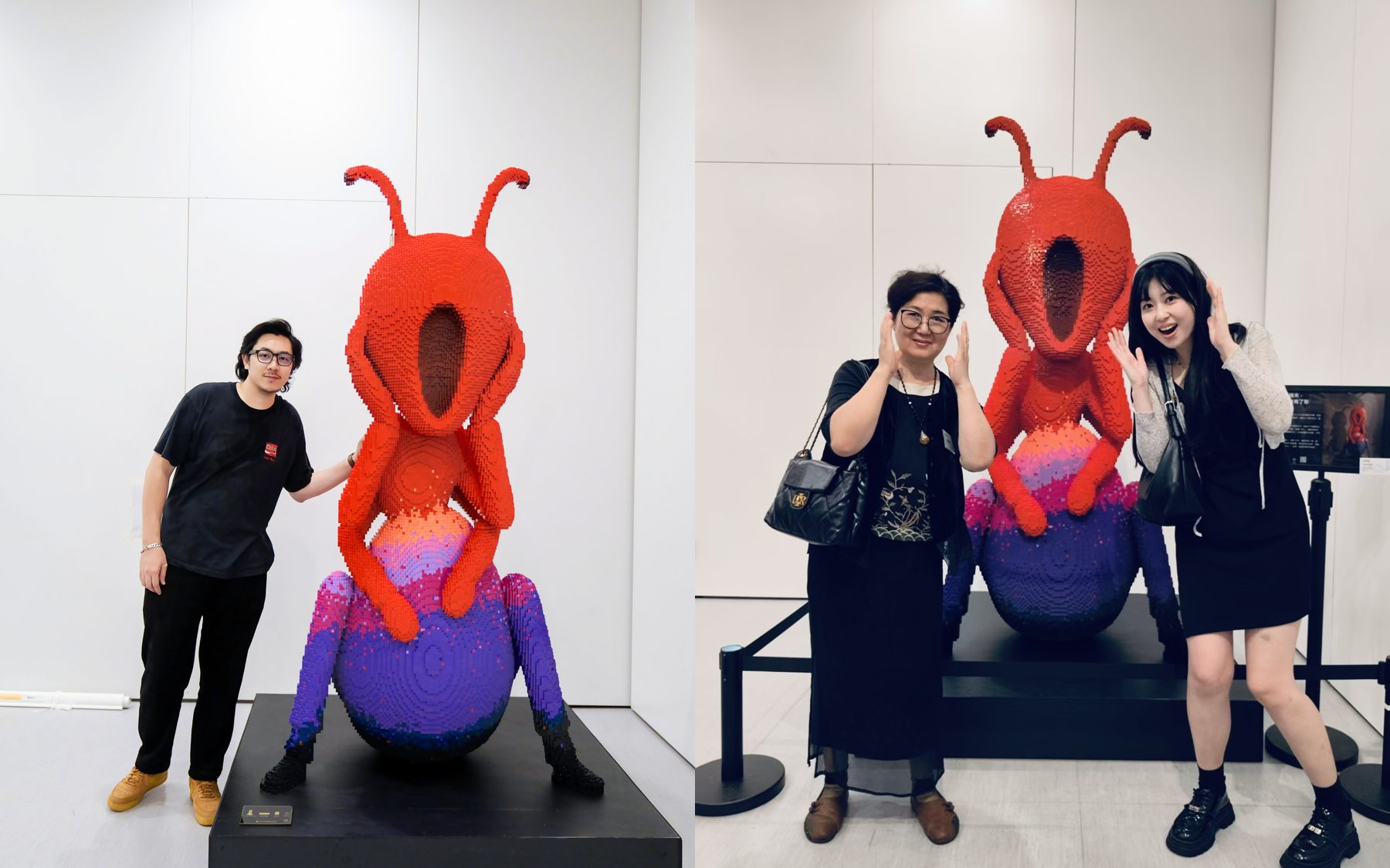 现场：观众与作品合影